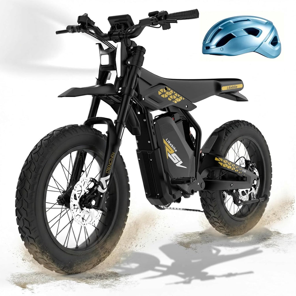 20" Fat Tire Electric Dirt Bike for Adults with 2000W/3000W Motor, Full Suspension, Pedals & Off-Road Design