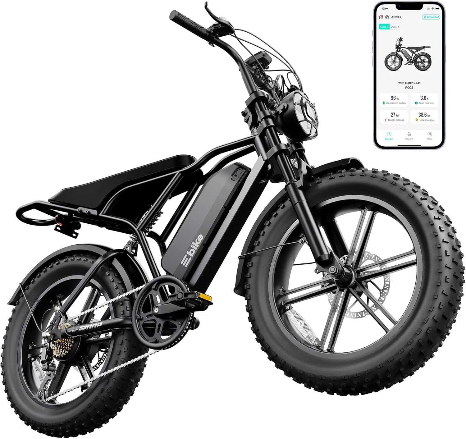 1500W Peak Fat Tire Electric Bike for Adults – 20-Inch All-Terrain E-Bike with Long Range, Off-Road Ready & UL 2849 Tested