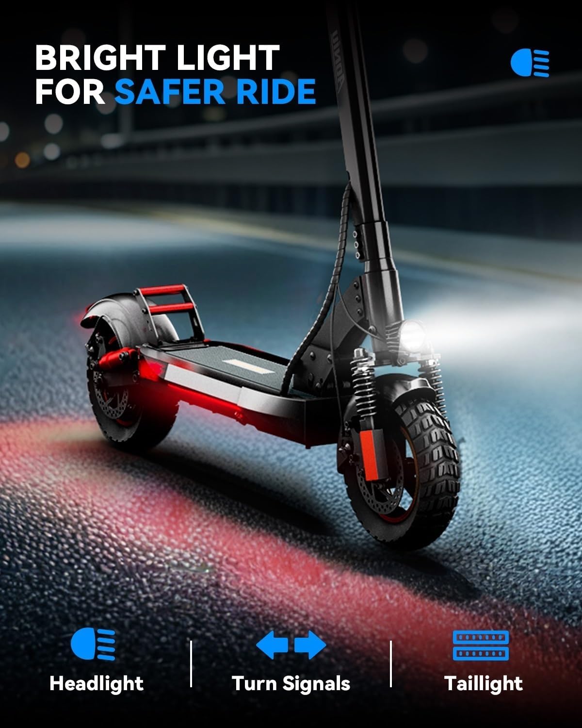 Foldable Electric Scooter with Seat for Adults, All-Terrain Commuter E-Scooter, Long-Range Design, Heavy-Duty Frame
