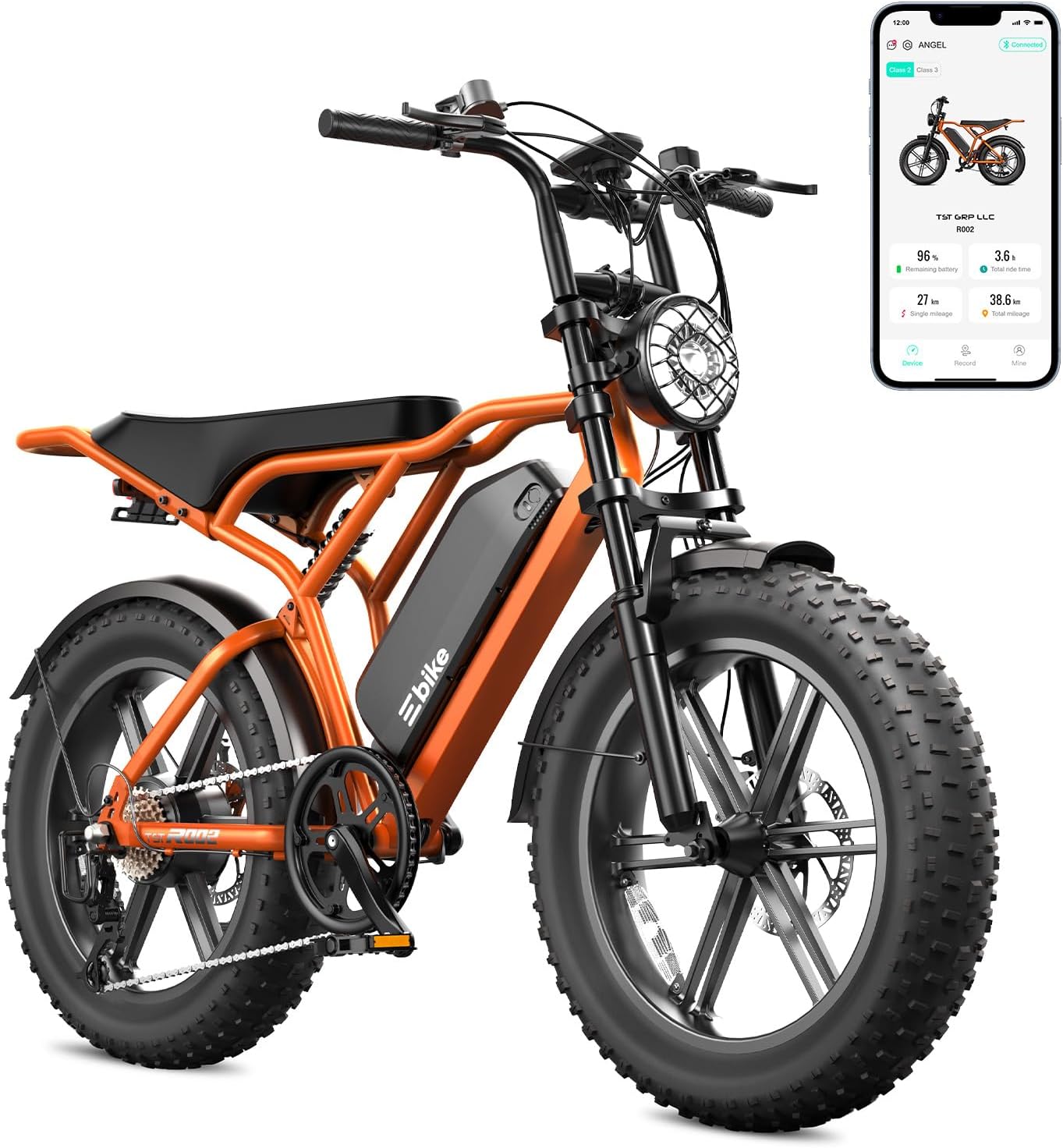1500W Peak Electric Bike for Adults – 20" Fat Tire E-Bike, Up to 60 Miles Range, Dual Suspension, Removable Battery