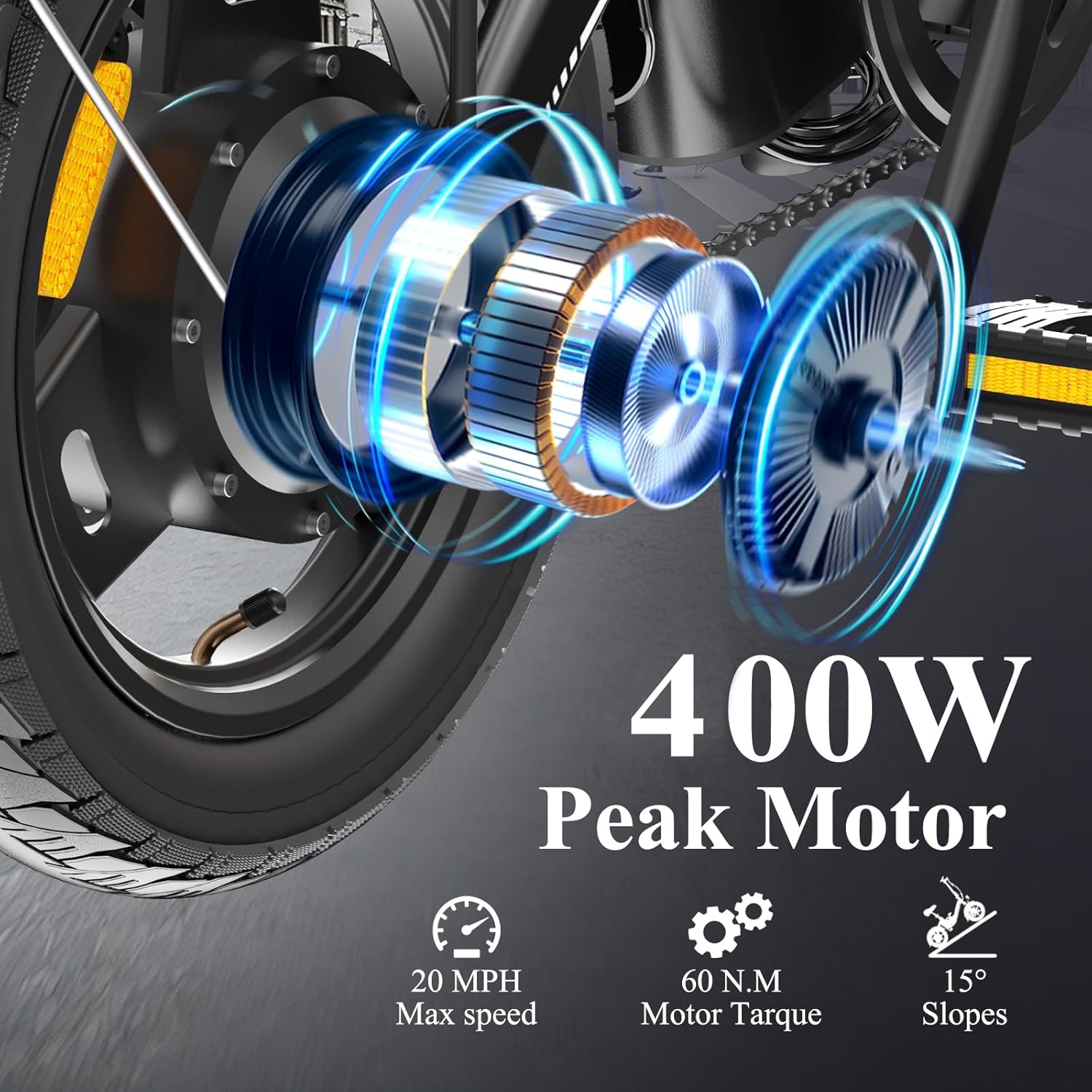 14" Foldable Electric Bike for Adults – Compact City Commuter E-Bike with Lightweight Portable Design