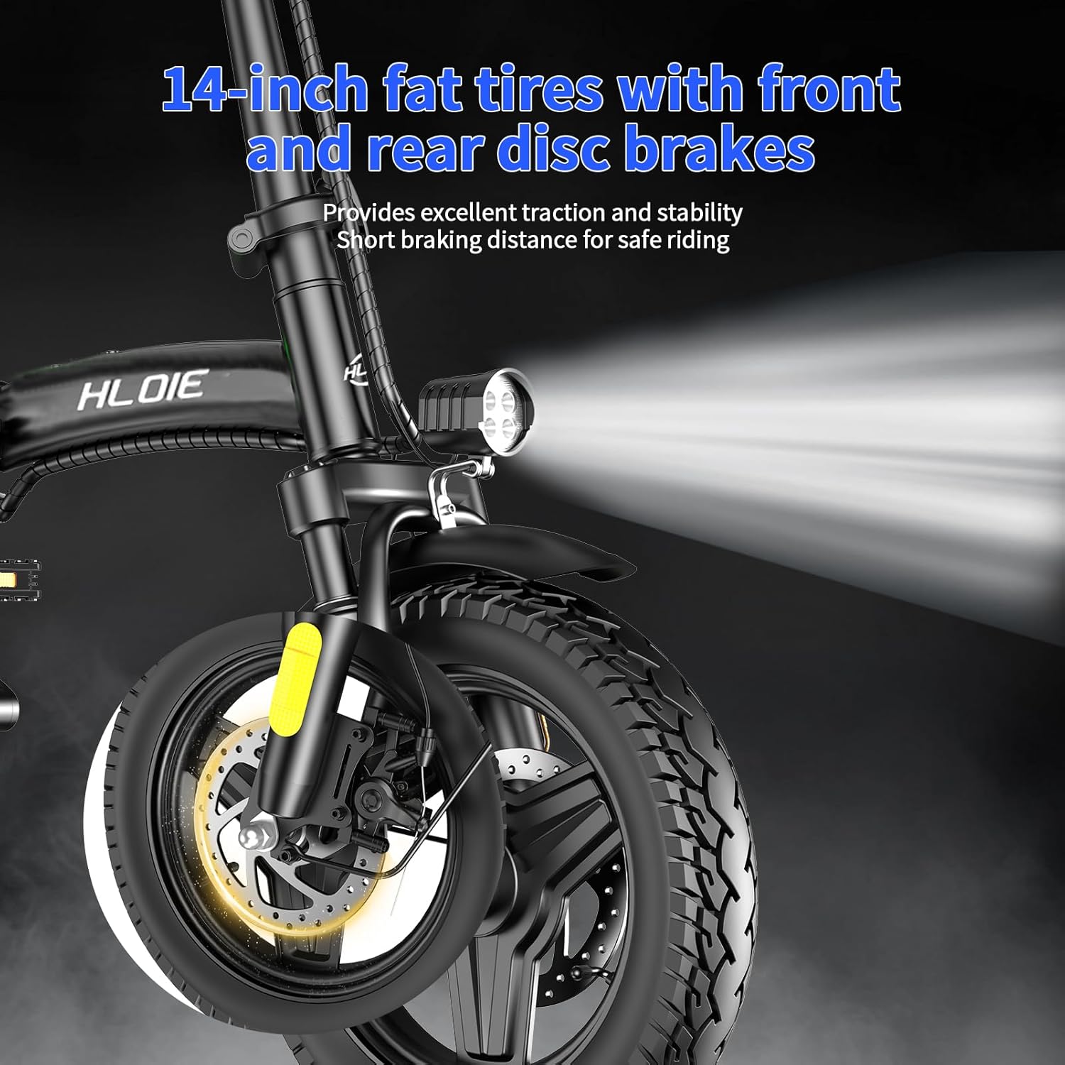 14" Folding Electric Bike for Adults & Teens – Up to 23 MPH, 35-Mile Range
