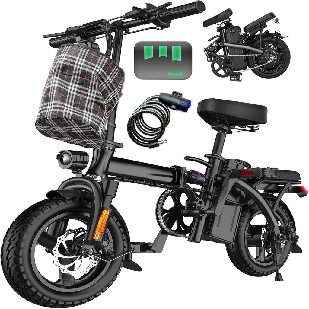 1200W Peak Electric Bike for Adults – Commuter E-Bike with Dual Disc Brakes, Up to 28 MPH Speed & 32-Mile Range