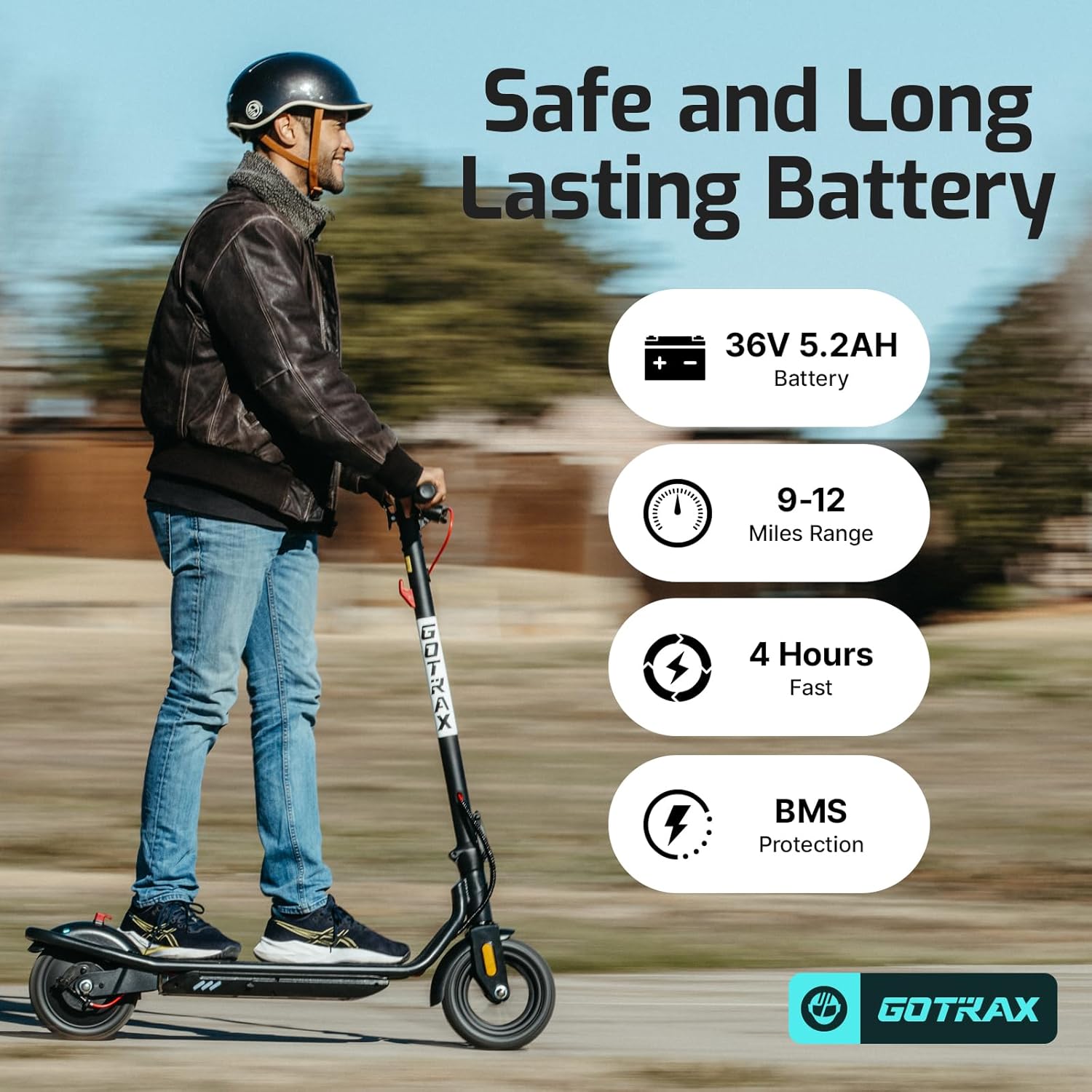 Electric Scooter for Adults, Max 12 Mile Range & 15.5Mph by 250W Motor, 8.5" Front Air & Rear Solid Tires