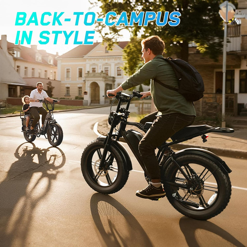 Electric Bike for Adults, 1500W Peak Motor 60 Miles Fat Tire Ebike
