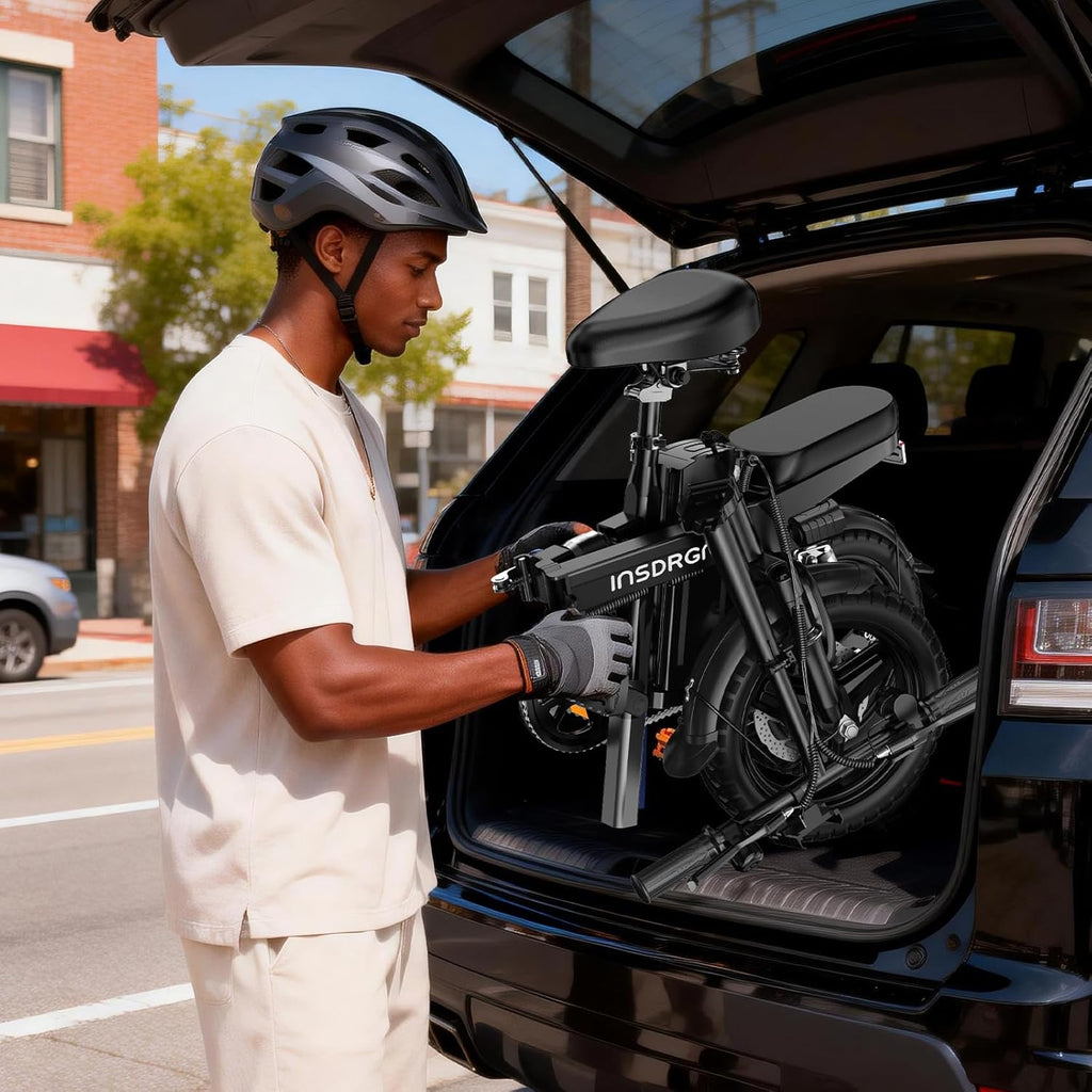 14" Folding Electric Bike for Adults, 1500W Peak Motor, Up to 20 MPH, Compact Commuter E-Bike with Long-Range Battery