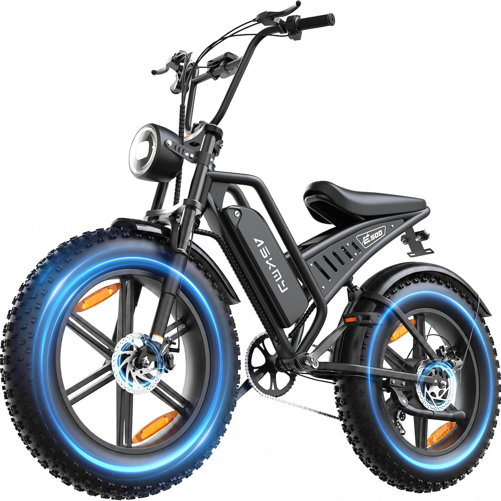 Electric Mountain Bike for Adults, 20-Inch Fat Tire All-Terrain E-Bike, Long-Range Commuter & Off-Road Electric Bicycle