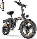 14-Inch Folding Electric Bike for Adults, Compact Commuter E-Bike with Removable Power System, Long-Range Design, UL Certified