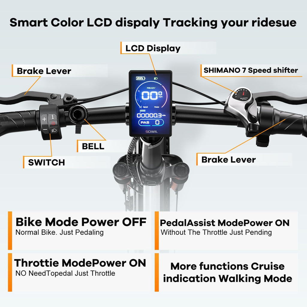 1000W Folding Electric Bike for Adults – 20" Fat Tire Foldable E-Bike, Up to 80 Miles Range, Removable Battery