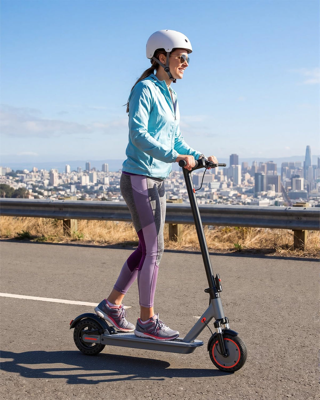 Electric Scooter with Dual Suspensions, 19/22MPH, 500W/800WMotor,