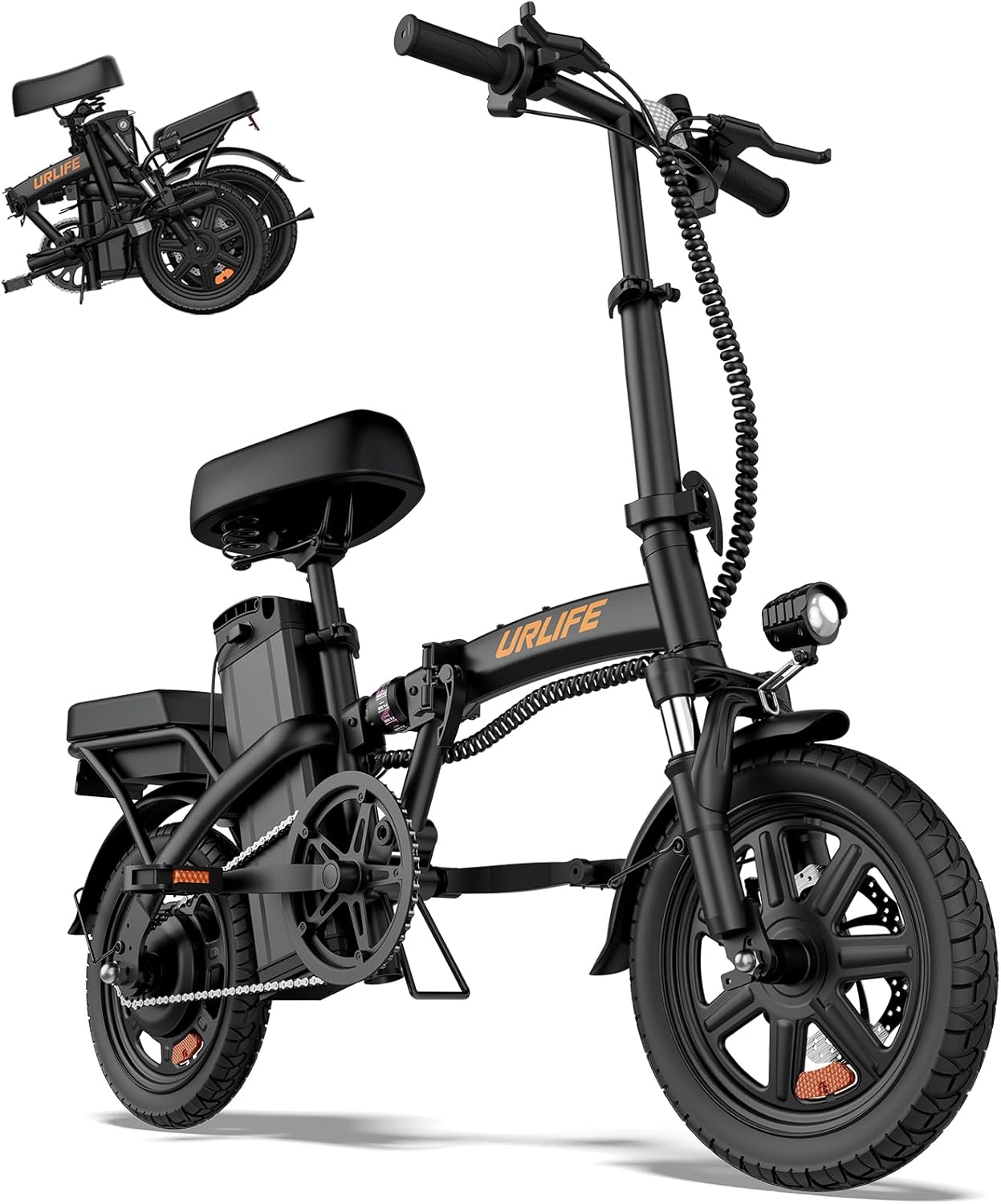 14-Inch Folding Electric Bike for Adults & Teens – Portable Commuter E-Bike with 500W Peak Motor, Up to 20 MPH & 20–40 Mile Range