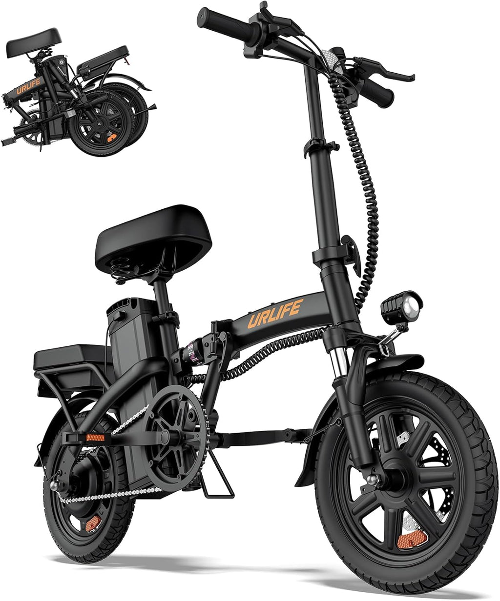 14-Inch Folding Electric Bike for Adults & Teens – Portable Commuter E-Bike with 500W Peak Motor, Up to 20 MPH & 20–40 Mile Range