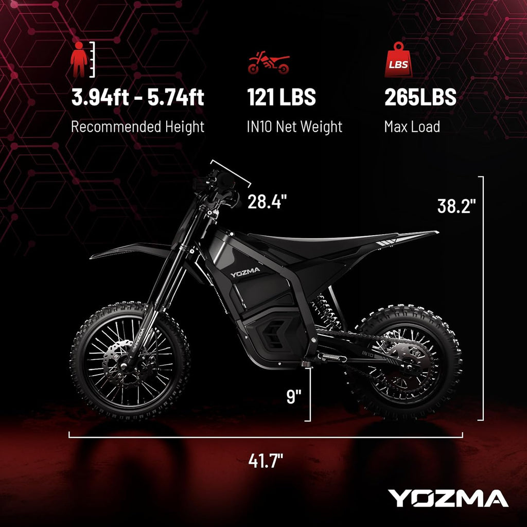 2600W Electric Dirt Bike for Teens & Adults – 40 MPH Off-Road E-Motorcycle with Hydraulic Brakes & Full Suspension