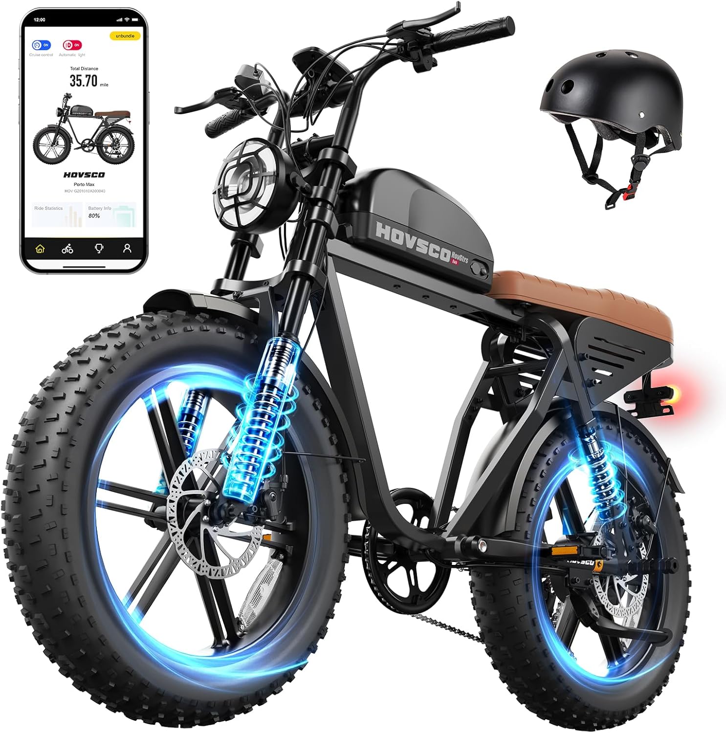 20" Fat Tire Electric Bike for Adults – All-Terrain E-Bike with Hydraulic Disc Brakes & Long-Range Capability