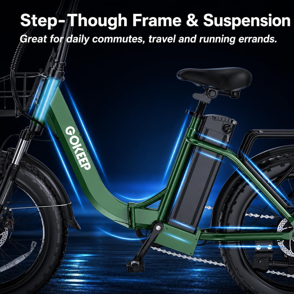1800W Foldable Electric Bike for Adults, 86 Miles PAS Range, 52V 18.2Ah