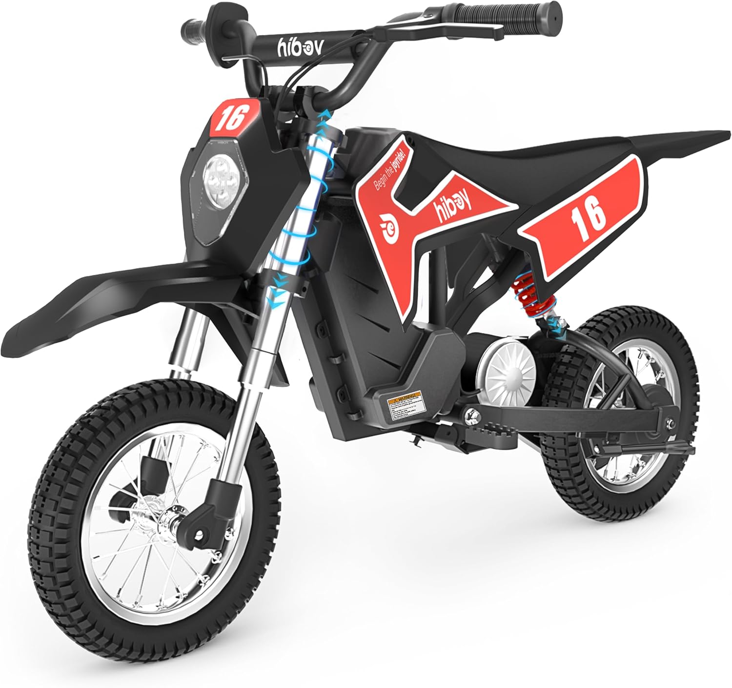 36V Electric Dirt Bike for Kids, 300W Motor, Up to 15.5 MPH, 13.7 Miles Range, 3-Speed Modes, Off-Road Electric Motorcycle for Ages 3–10