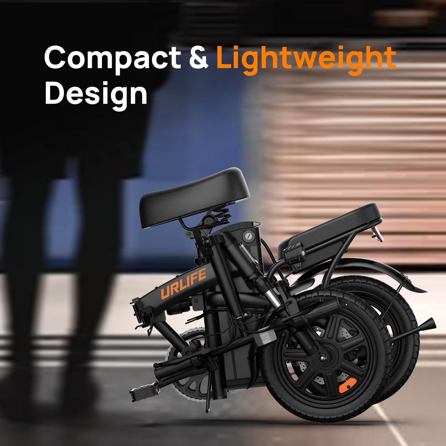 14-Inch Folding Electric Bike for Adults & Teens – Portable Commuter E-Bike with 500W Peak Motor, Up to 20 MPH & 20–40 Mile Range