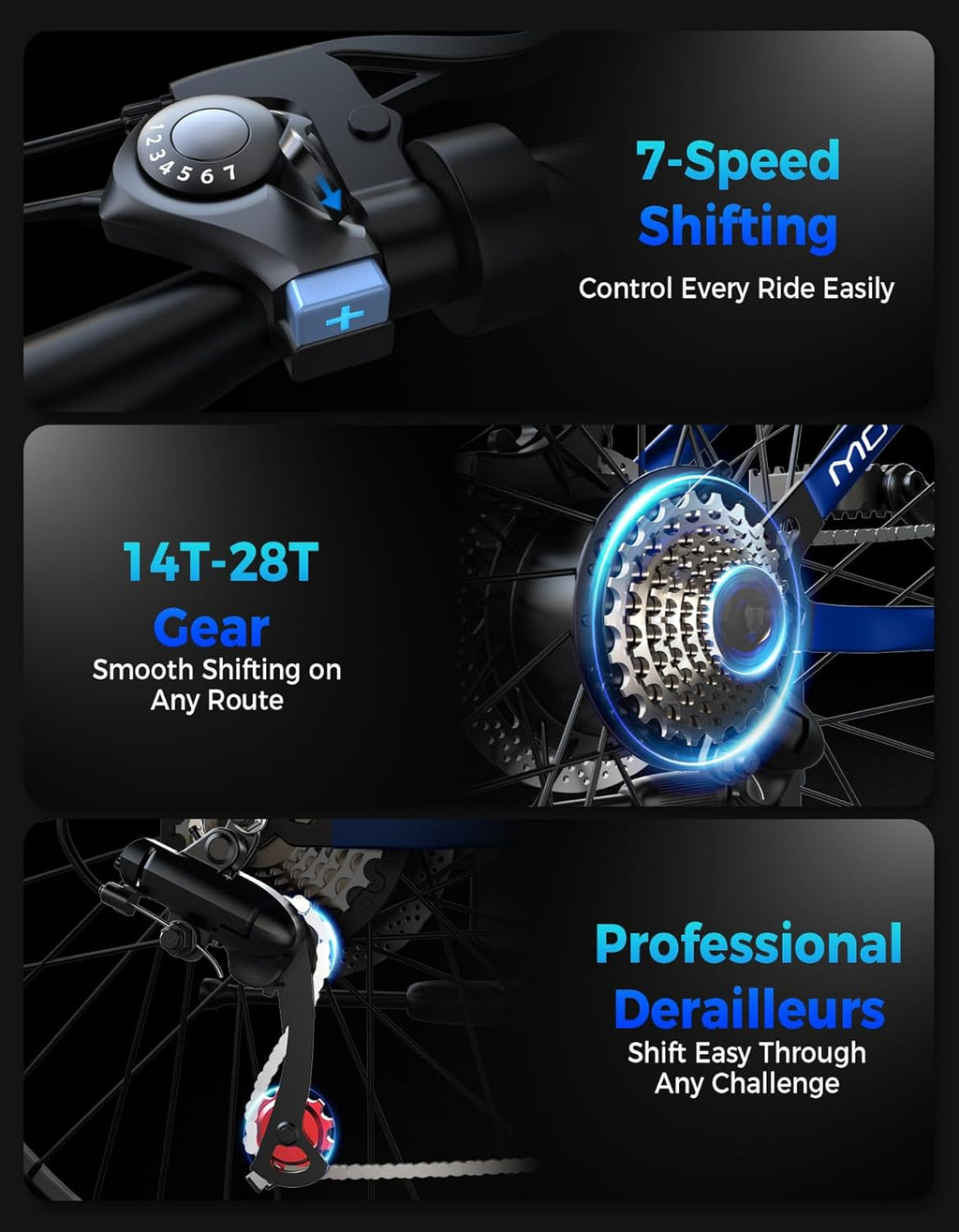 Electric Mountain Bike for Adults, 26-Inch Electric Bicycle, Long-Range Commuter E-Bike with Removable Power System and Multi-Speed Gearing