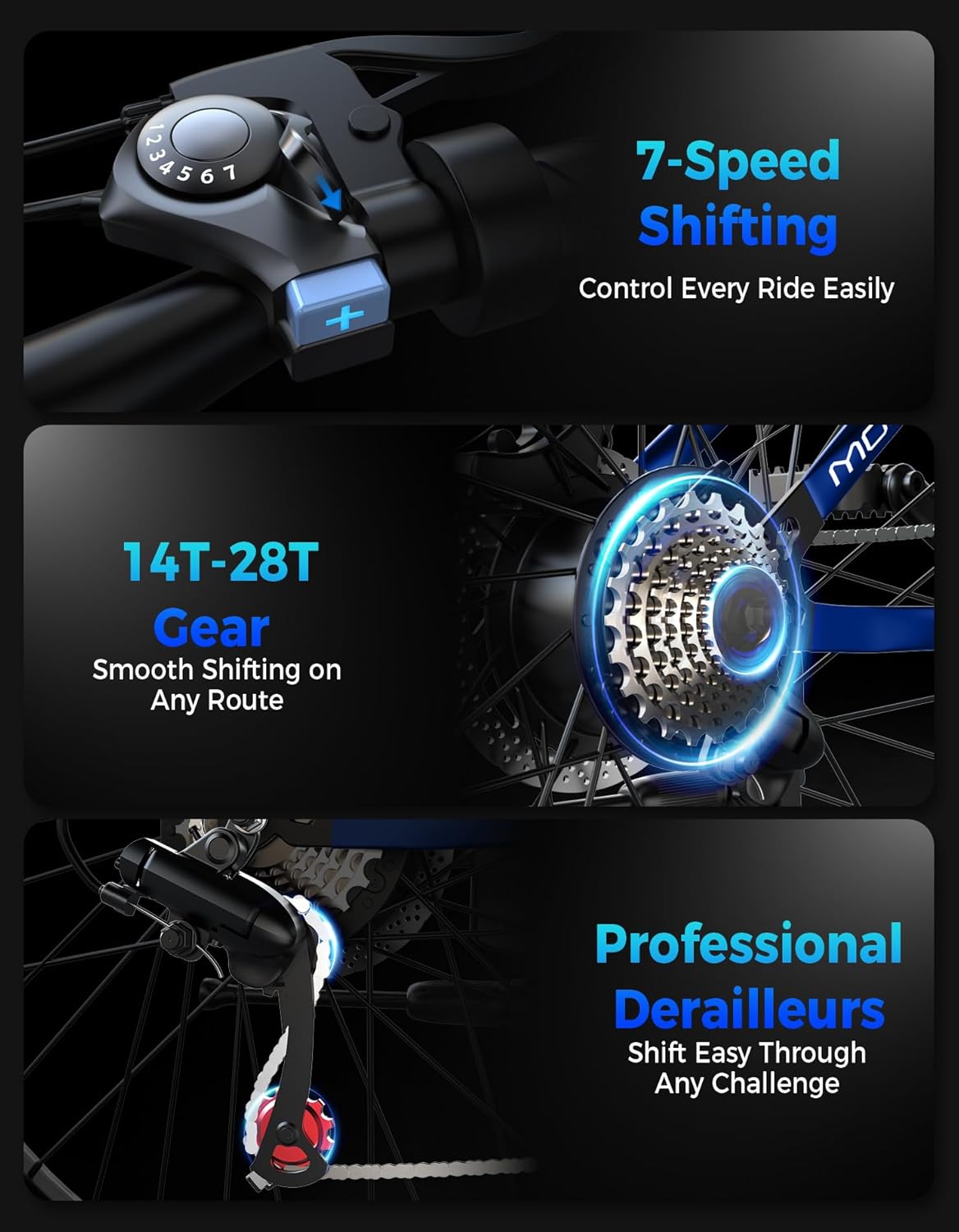 Electric Mountain Bike for Adults, 26-Inch Electric Bicycle, Long-Range Commuter E-Bike with Removable Power System and Multi-Speed Gearing
