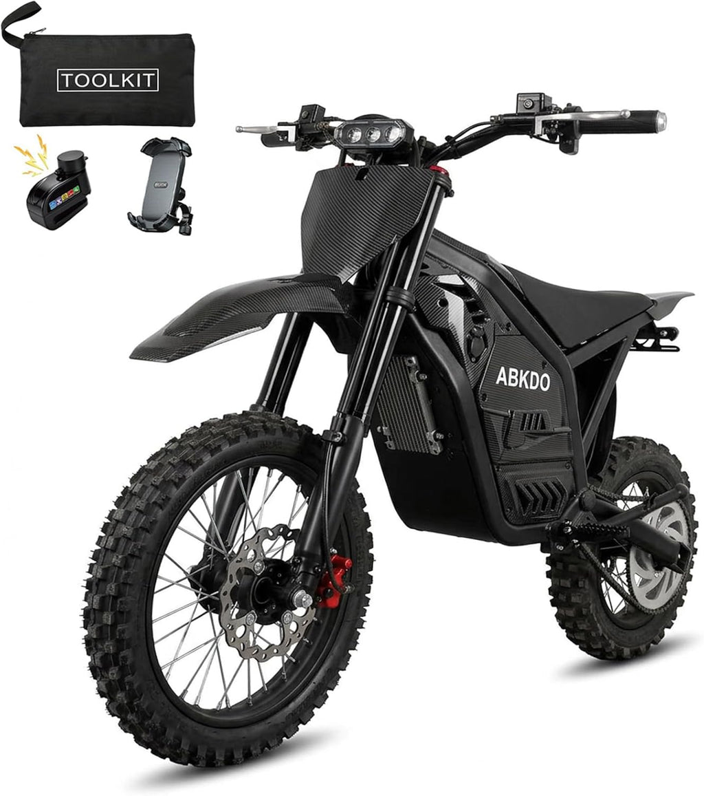 4000W Peak Electric Dirt Bike for Teens & Adults – 45 MPH Off-Road E-Motorcycle with Reverse Function, Disc Brakes & Up to 40-Mile Range