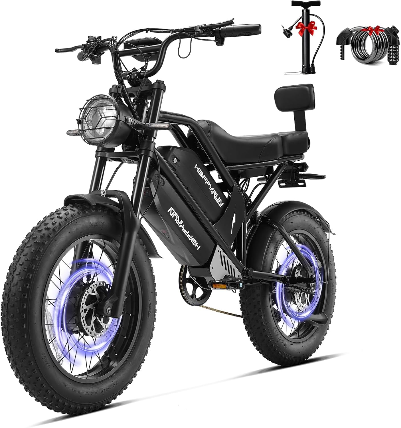 5000W Peak Dual Motor Electric Bike for Adults – 20" Fat Tire E-Bike, 36 MPH Top Speed, 85+ Miles Range, Hydraulic Brakes