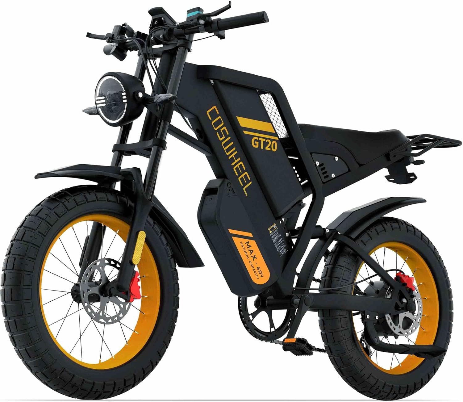 Electric Fat Tire Bike for Adults, Up to 4000W Peak Motor, 16"/20" Off-Road E-Bike, Dual Suspension, Hydraulic Brakes
