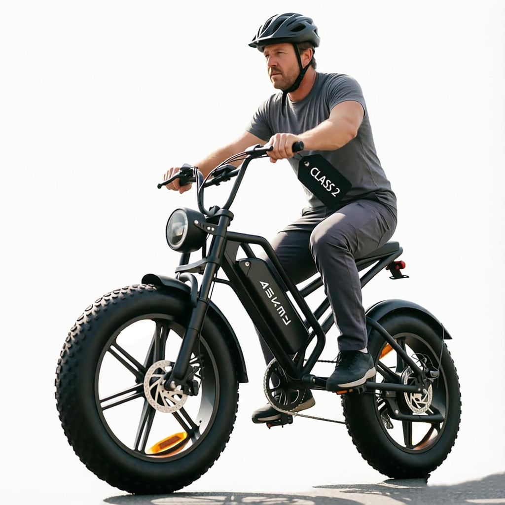 20" Fat Tire Electric Bike for Adults, 1000W Peak Motor, Up to 60-Mile Range, All-Terrain E-Bike, UL 2849 Certified