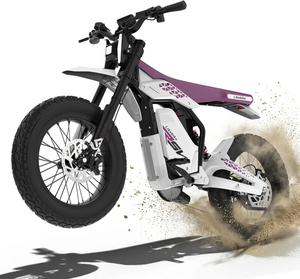 20" Fat Tire Electric Dirt Bike for Adults – 2000W/3000W Motor, Full Suspension, 7-Speed Gears