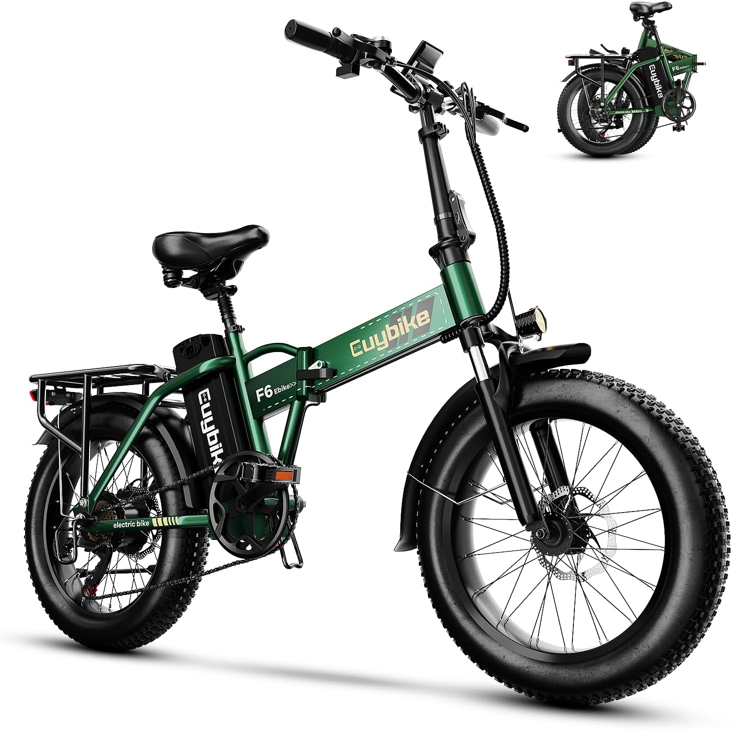 1000W Folding Electric Bike for Adults – 20" Fat Tire E-Bike, Up to 80 Miles Range, All-Terrain Commuter Bike