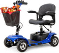 4-Wheel Mobility Scooter for Seniors & Adults – Foldable Electric Travel Scooter with Basket, LED Lights & Extended Battery