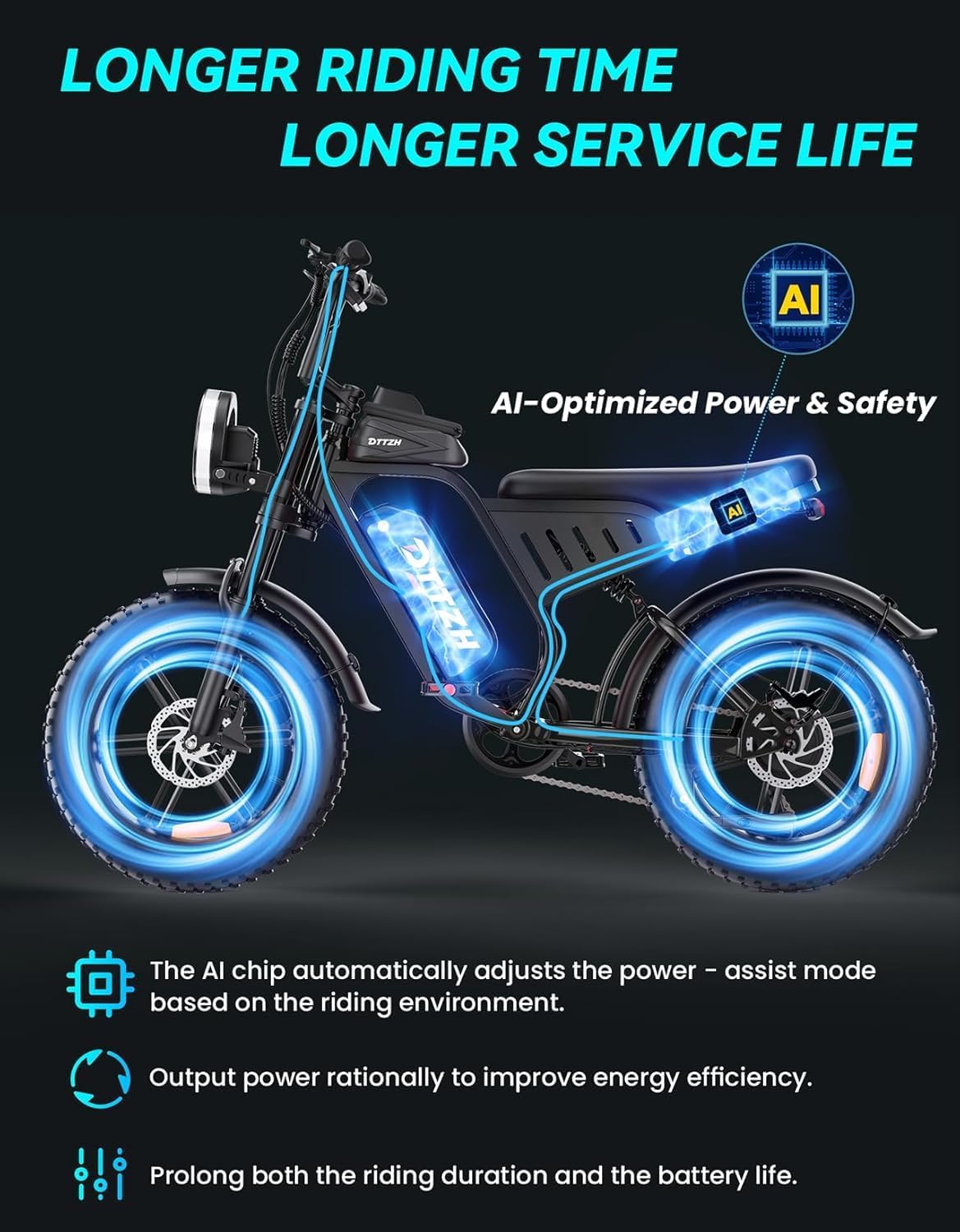 Electric Fat Tire Bike for Adults with NFC & Password Unlock, Full Suspension Off-Road E-Bike, 20-Inch Tires, Long-Range Performance