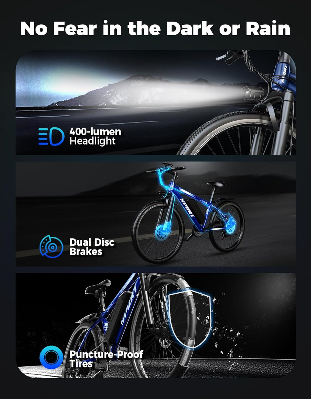 Electric Mountain Bike for Adults, 26-Inch Electric Bicycle, Long-Range Commuter E-Bike with Removable Power System and Multi-Speed Gearing