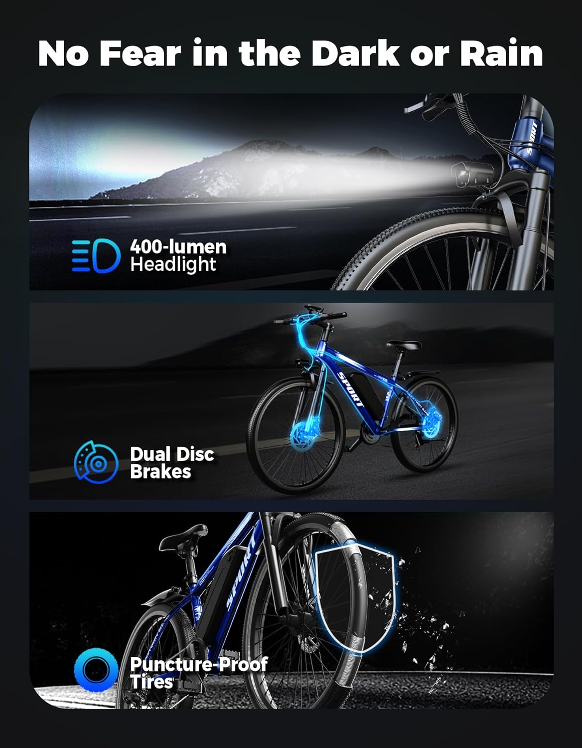 Electric Mountain Bike for Adults, 26-Inch Electric Bicycle, Long-Range Commuter E-Bike with Removable Power System and Multi-Speed Gearing