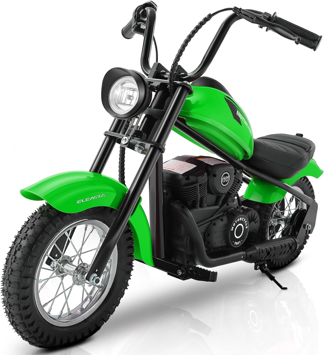 Electric Dirt Bike for Kids – 15 MPH Ride-On Motorcycle with LED Lights, Air-Filled Tires & Hand Brake