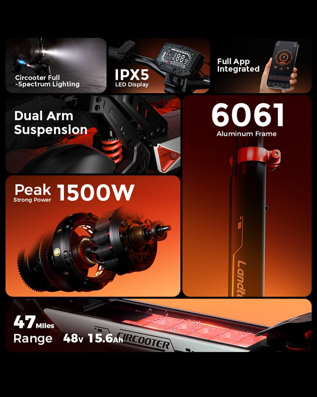 Electric Scooter for Adults, 47/40Miles & 32/28Mph E Scooter, Dual Shock Suspension & Wobble-Free Steering