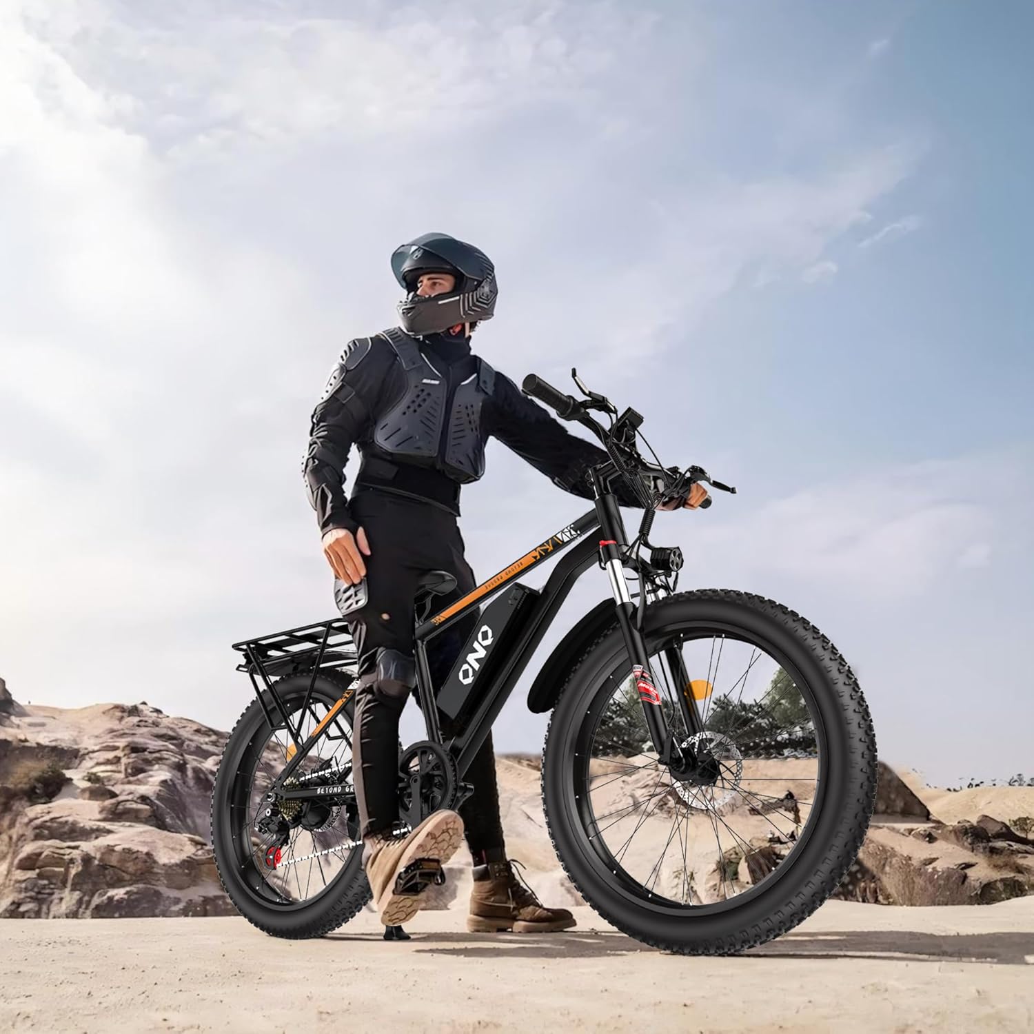 26-Inch Electric Mountain Bike for Adults – Long-Range E-Bike with Suspension & Removable Power System