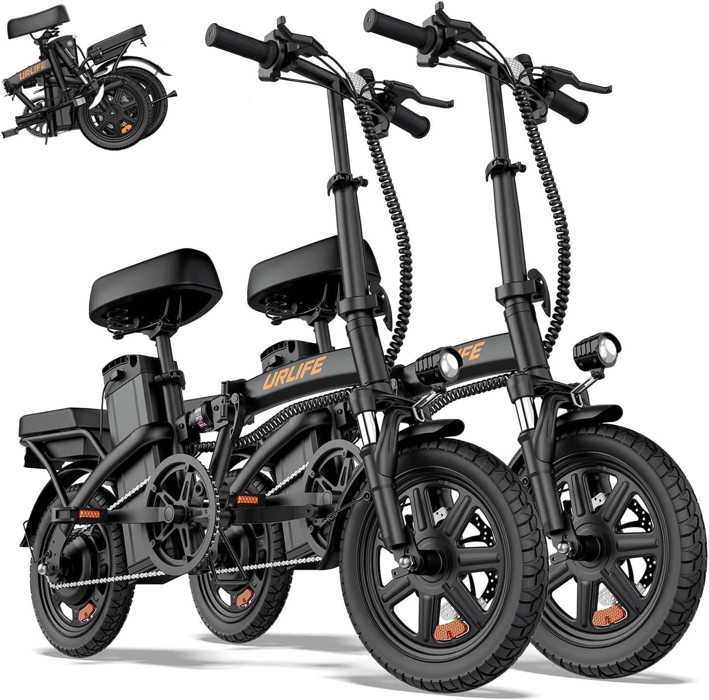 14-Inch Folding Electric Bike for Adults & Teens – Portable Commuter E-Bike with 500W Peak Motor, Up to 20 MPH & 20–40 Mile Range
