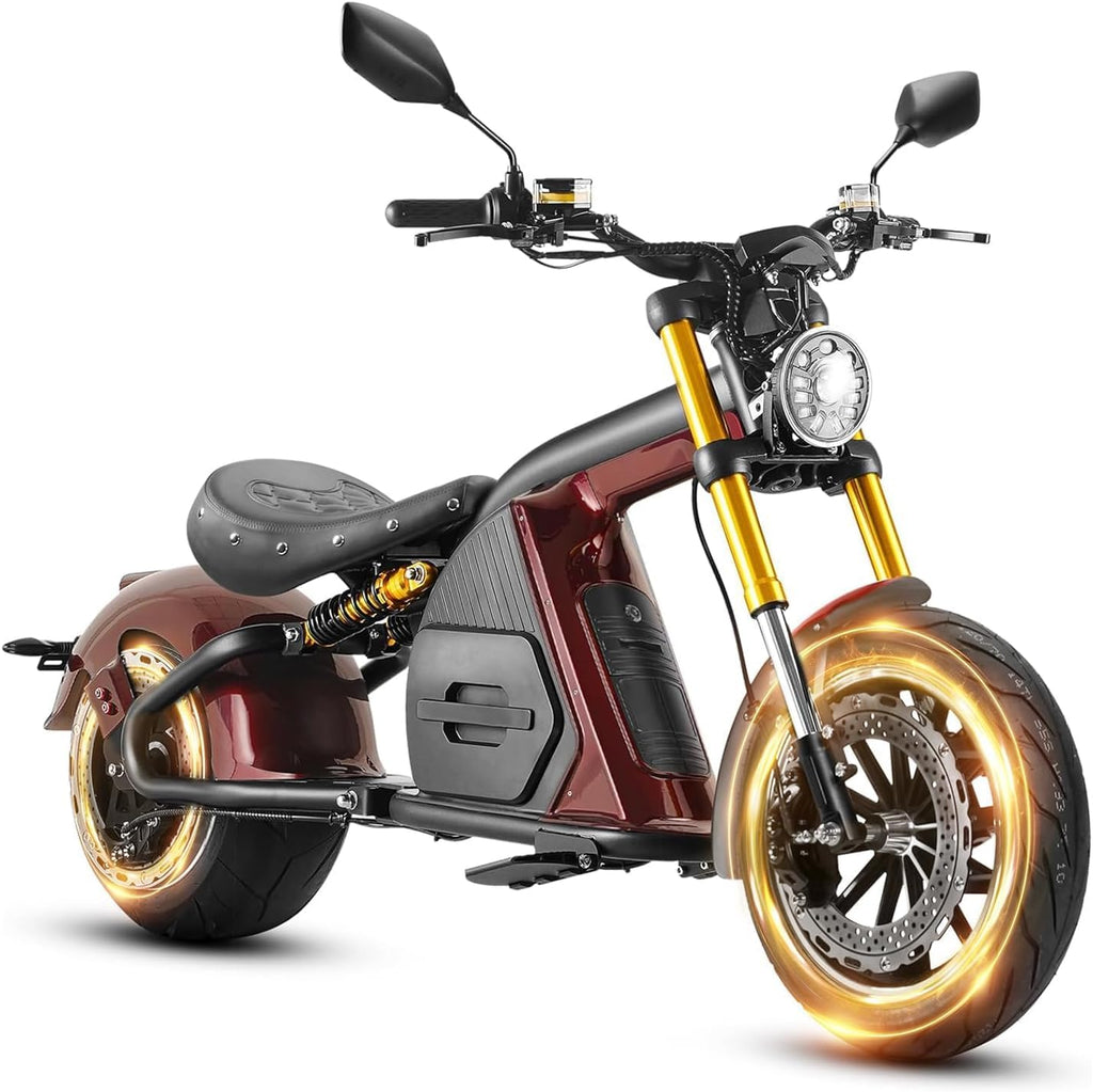 4000W Electric Motorcycle for Adults – 50 MPH Street-Legal E-Motorcycle, Up to 90 Miles Range, Full Suspension