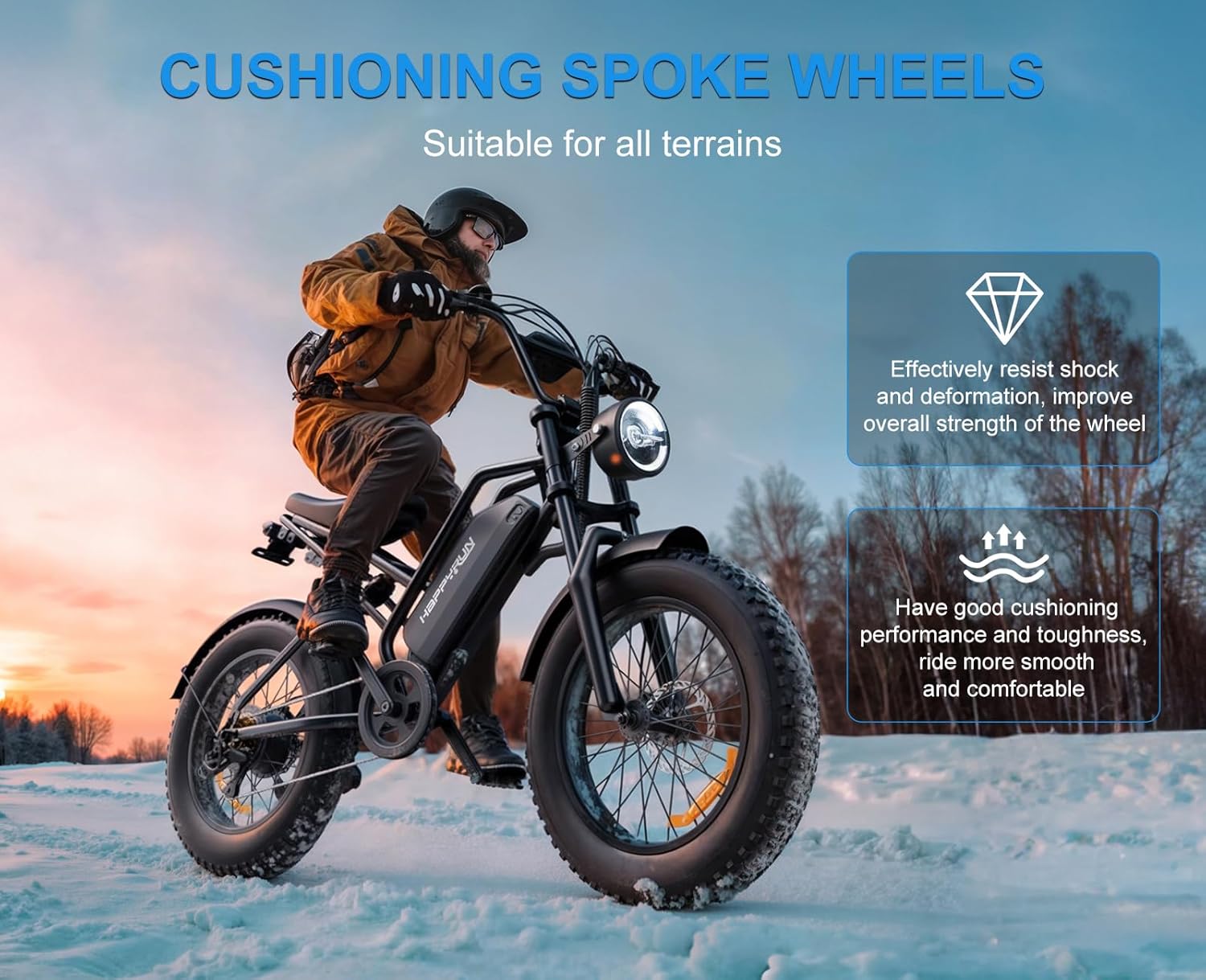 All-Terrain Fat Tire Electric Bike for Adults – Up to 68+ Mile Range, High-Performance Motor