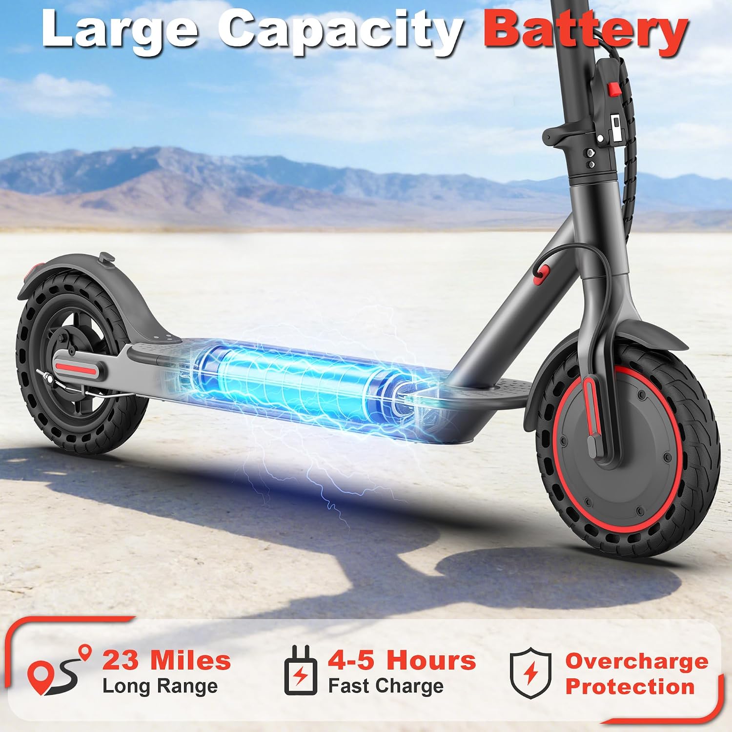 Electric Scooter, 350W/500W/800W/1000W/250W Powerful Motor & 19/22/ 9 MPH