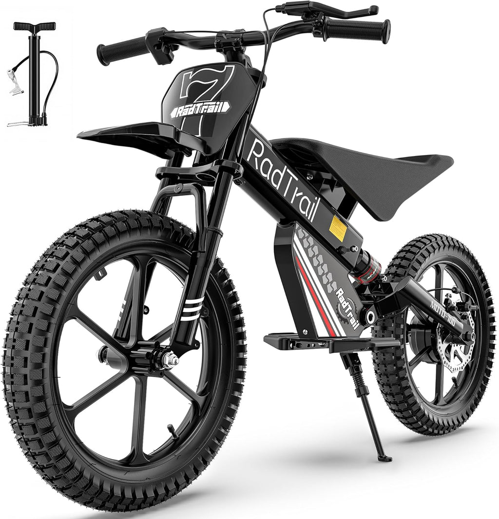 Electric Dirt Bike for Kids (Ages 5+) – 500W Off-Road E-Bike with Dual Suspension & Disc Brakes