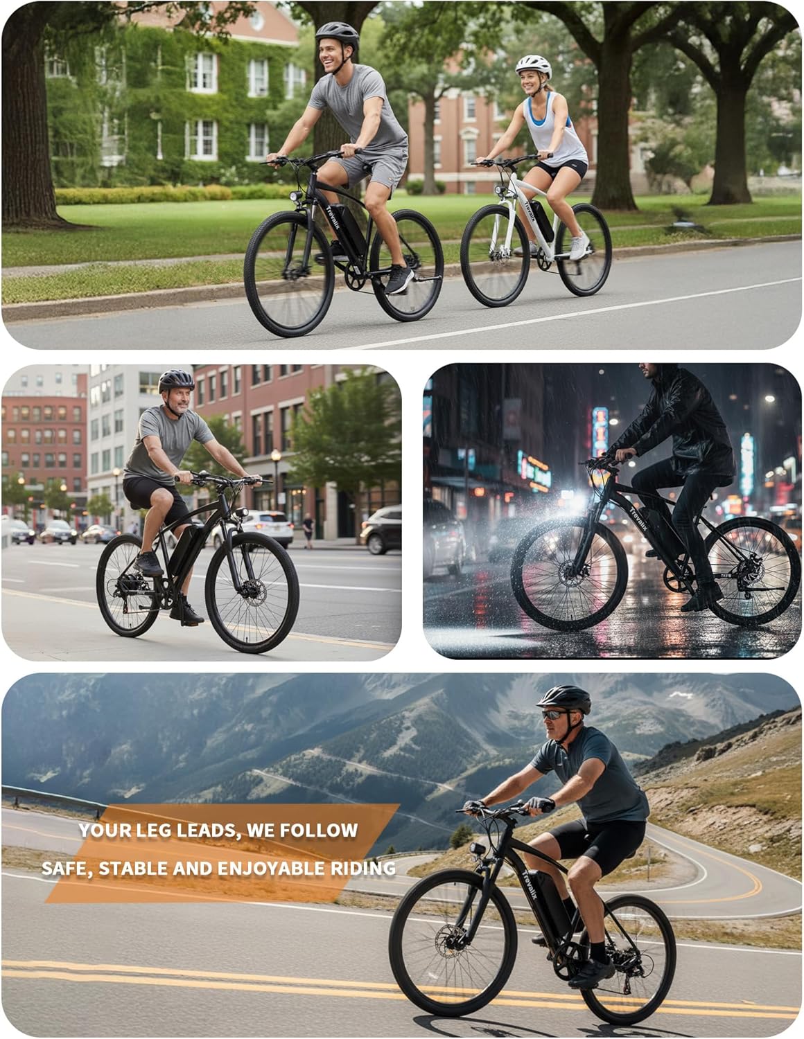 26" Electric Mountain Bike for Adults with 500W Peak Motor, Cadence & Torque Sensor, 6-Speed Gear System, 20 MPH & Up to 74 Miles Range