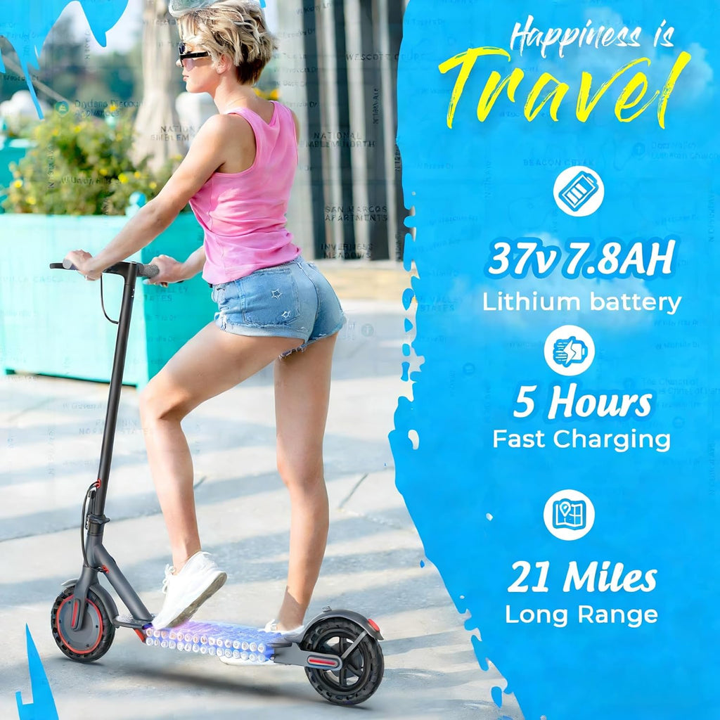 Electric Scooter for Adults – 350W/500W Motor, 19 MPH/22Mph Top Speed