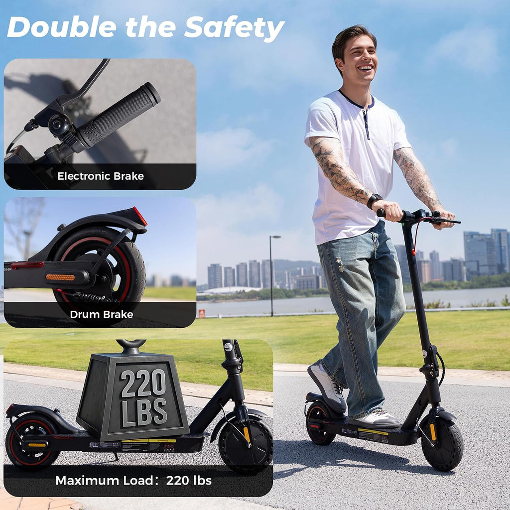 Electric Scooter Adults, 500W/1500W Motor, 18/21/25 Max MPH, 21/28 Miles Max Range, APP Control, Double Braking Systems