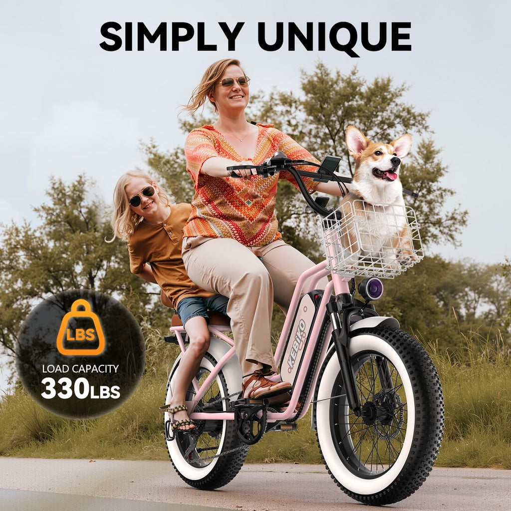 Electric Fat Tire Bike for Adults, 20-Inch All-Terrain E-Bike, Long-Range Commuter Electric Bicycle, UL Certified