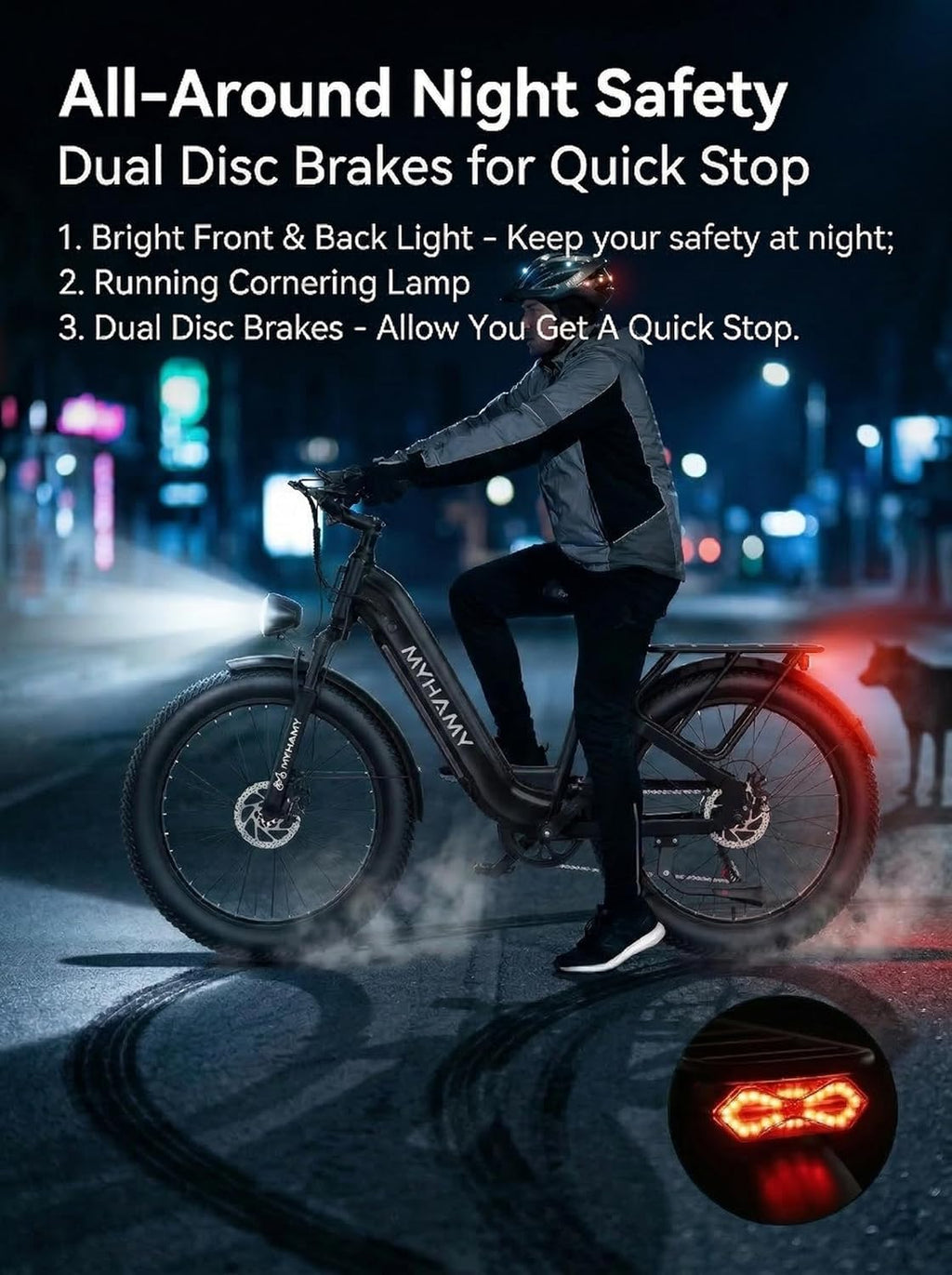 24" Fat Tire Electric Mountain Bike for Adults – All-Terrain E-Bike with Dual Suspension & 7-Speed Gear System