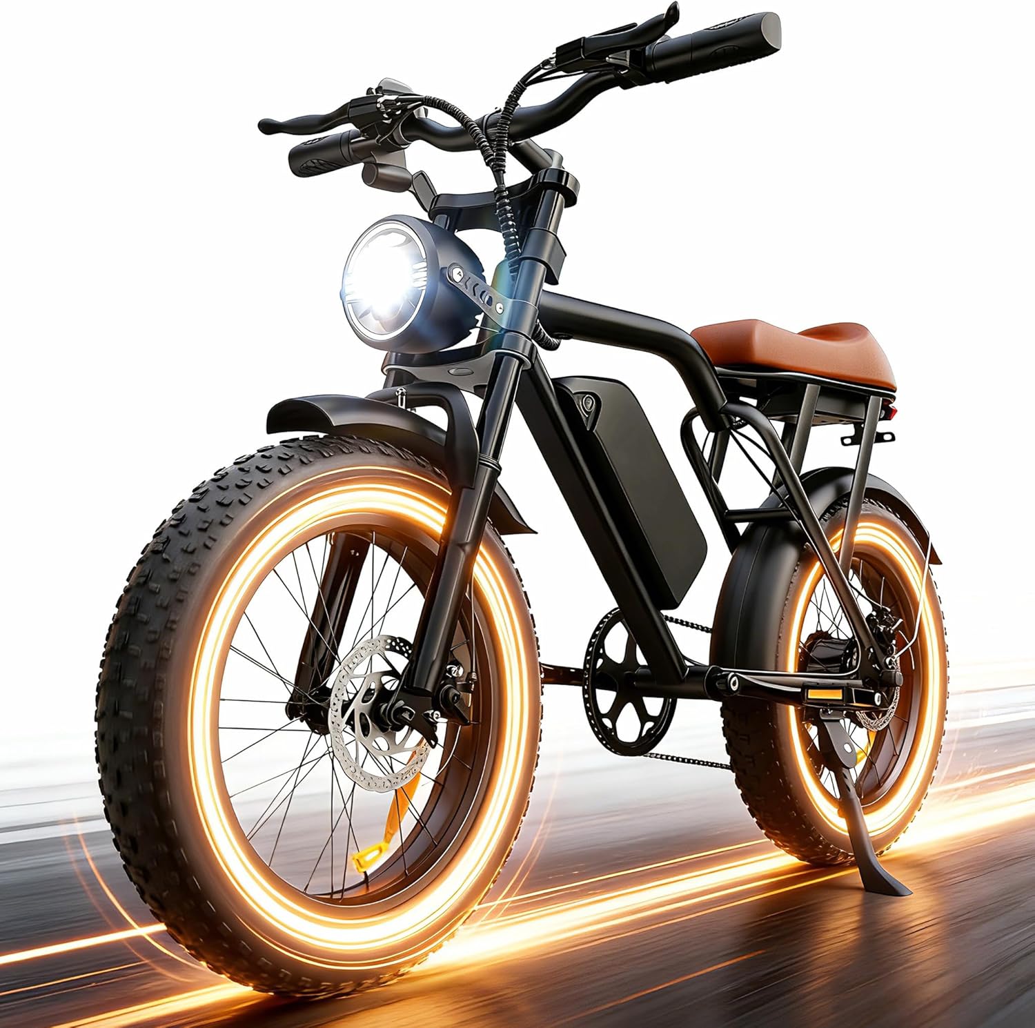 20" Fat Tire Electric Bike for Adults with Full Suspension – Up to 32 MPH, 75-Mile Range