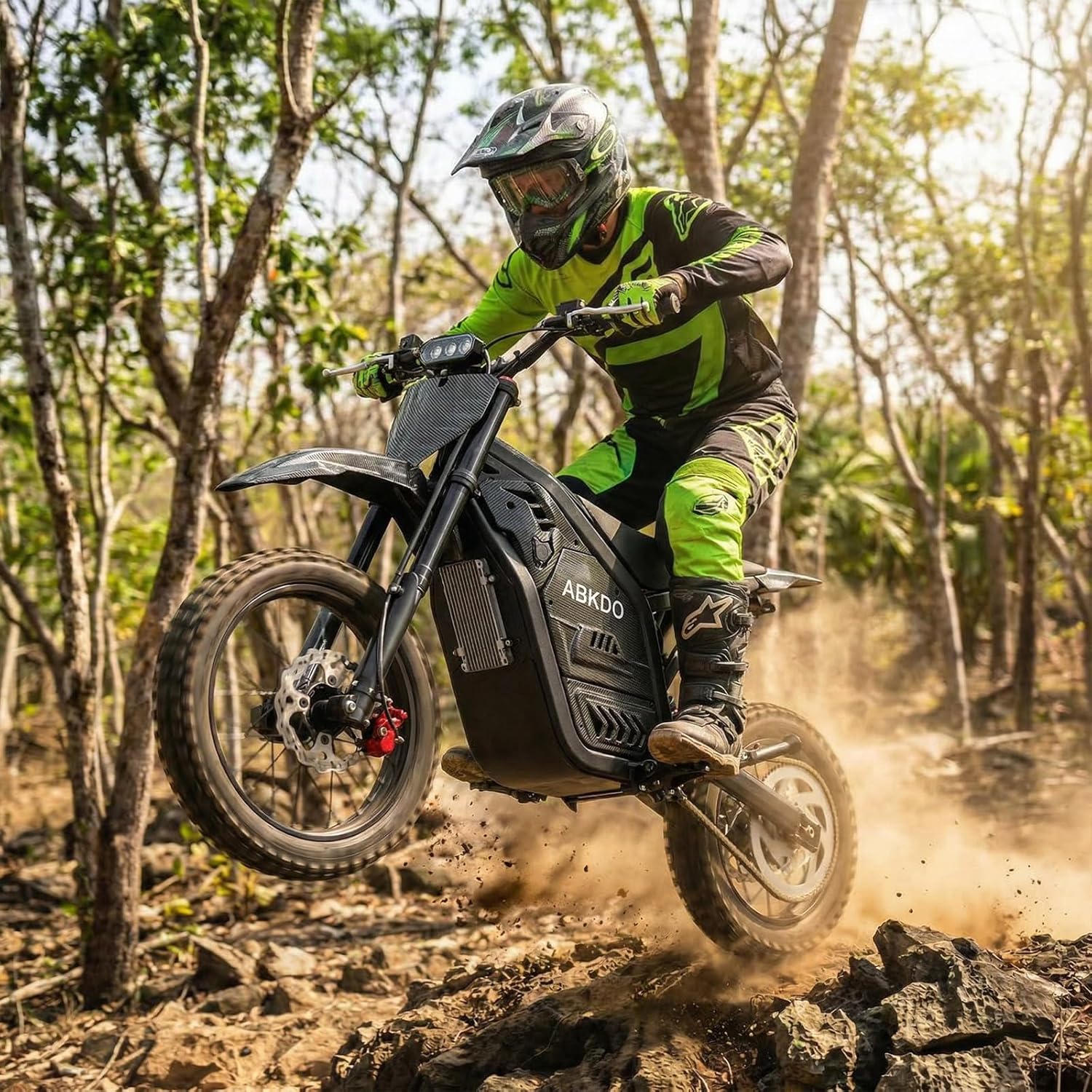 4000W Peak Electric Dirt Bike for Teens & Adults – 45 MPH Off-Road E-Motorcycle with Reverse Function, Disc Brakes & Up to 40-Mile Range