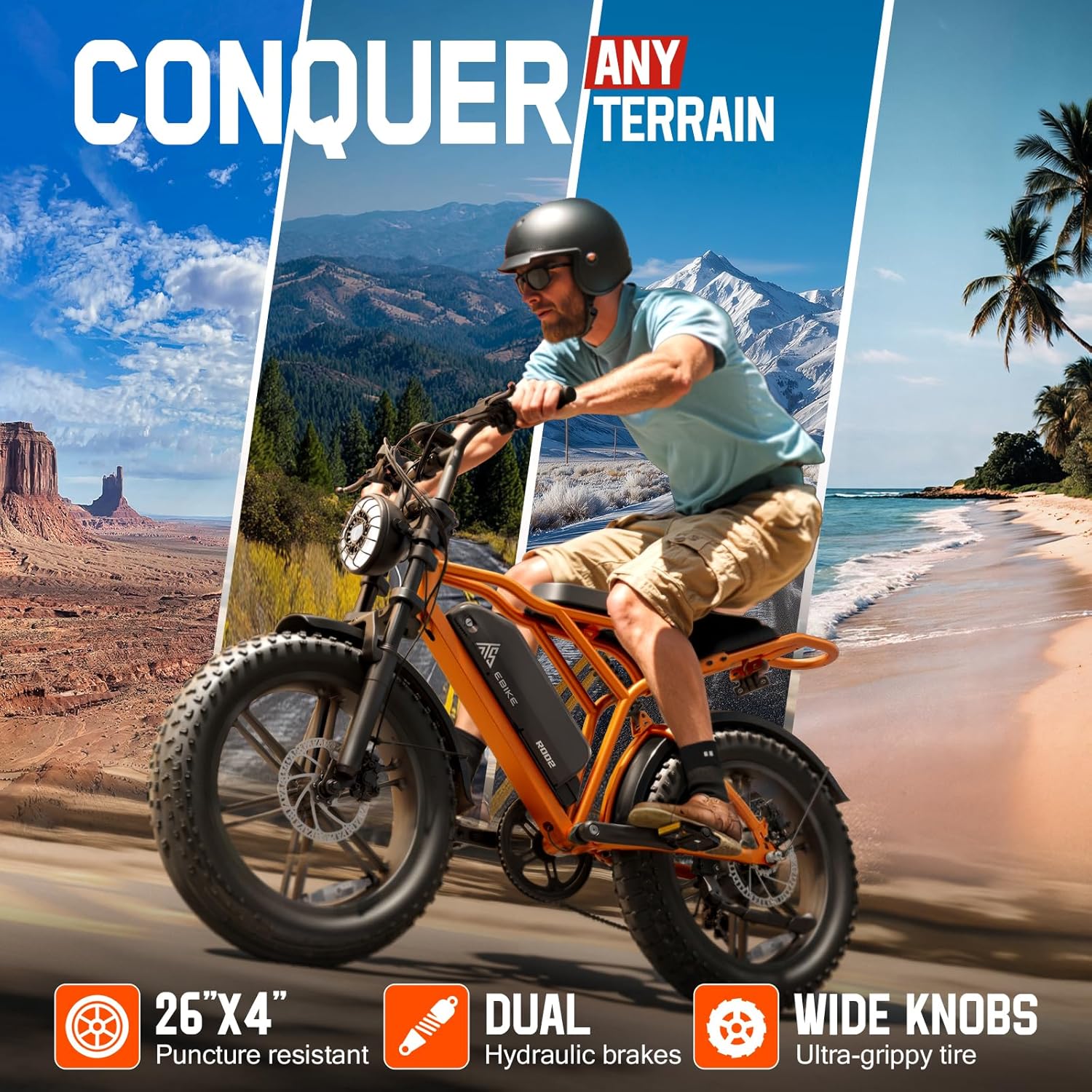 Adult 20" Fat Tire All-Terrain Electric Bike – High-Power Off-Road E-Bike with Long-Range Performance
