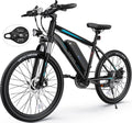 26" Electric Mountain Bike for Adults with Front Suspension – Up to 19.8 MPH, 50-Mile Range